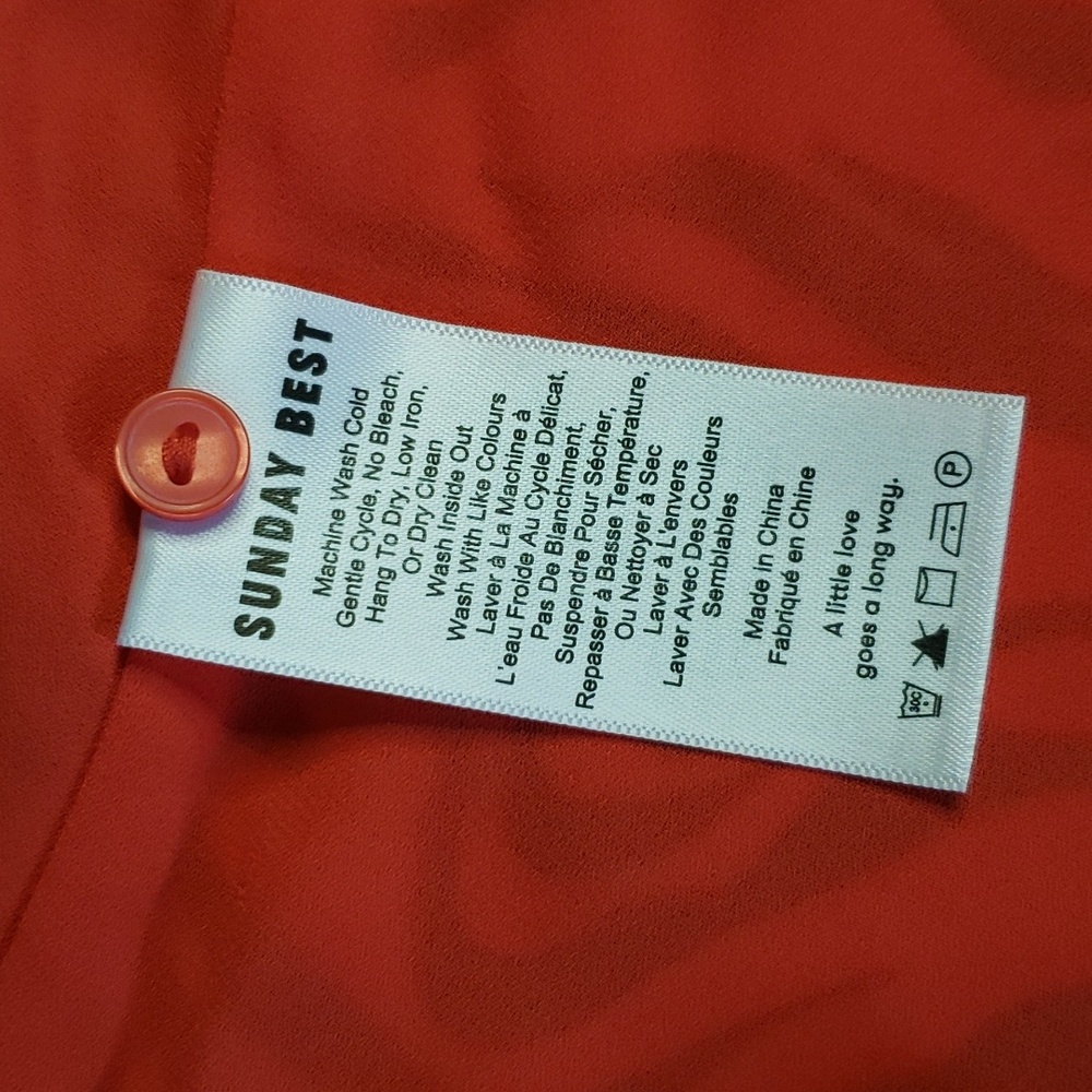 Aritzia Sunday Best wraparound lined skirt black & red animal tiger zebra print - Picture 8 of 11